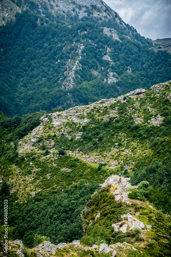 Wallpaper Mural Tiny Mountain biker in Tuscany mountains Torontodigital.ca
