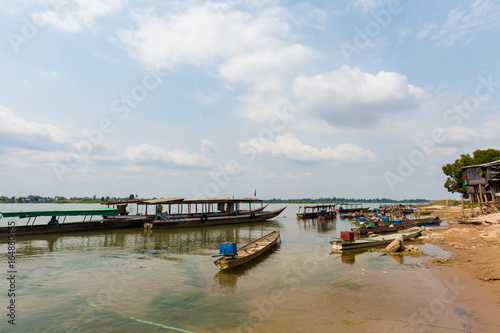Fototapeta Naklejka Na Ścianę i Meble -  Boats on Mekhong Don Det
