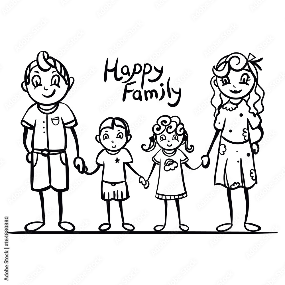 Stick figures family Stick figures family
