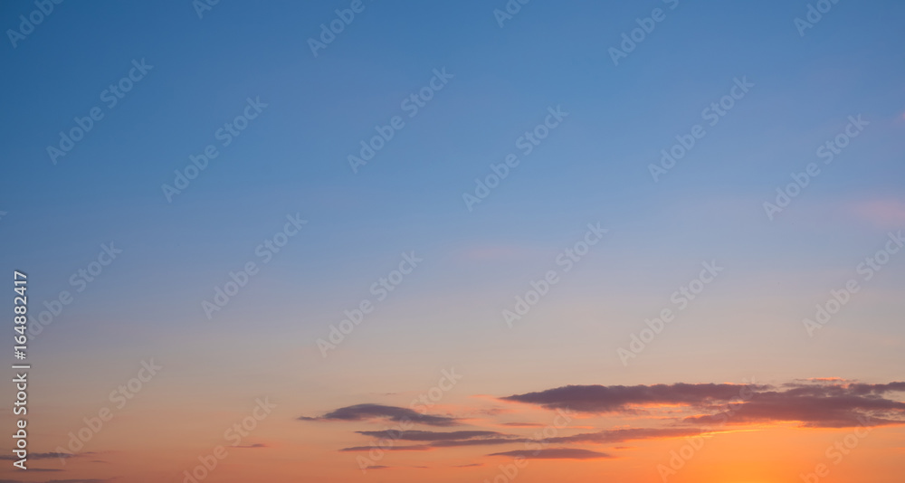sunset sky panorama - scenic sunset sky