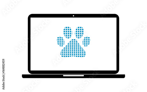 Pixel Icon Laptop - Tierpfote