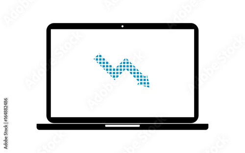 Pixel Icon Laptop - Kurs fallend