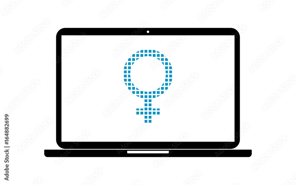 Pixel Icon Laptop - Geschlecht weiblich