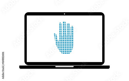 Pixel Icon Laptop - Hand Stopp