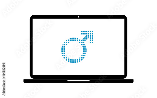 Pixel Icon Laptop - Geschlecht männlich