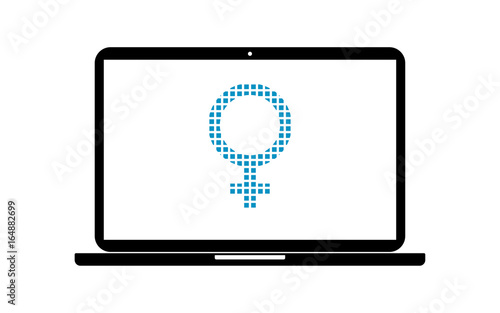 Pixel Icon Laptop - Geschlecht weiblich