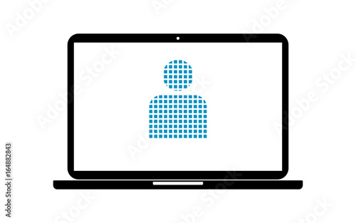 Pixel Icon Laptop - Nutzer