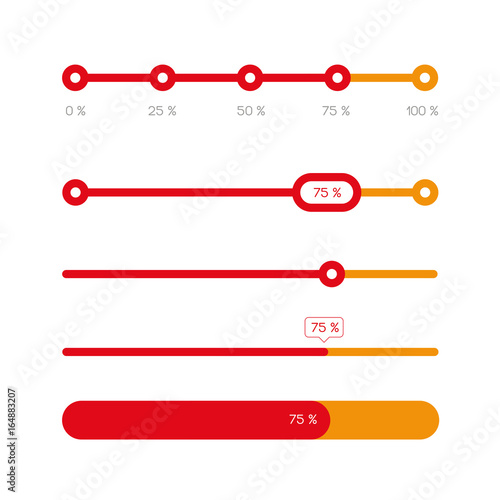 Percent progress bar set