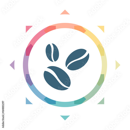 buntes Symbol - Kaffeebohnen