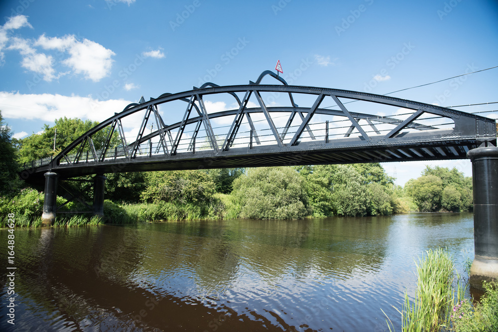 Bond's Bridge, an old Victorian era iron bridge over the River Blackwater, County Armagh