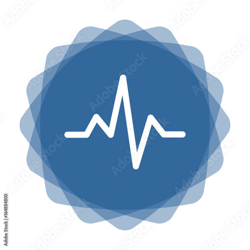 App Icon blau Herzschlag