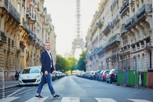 Handsome young man near the Eiffel tower © Ekaterina Pokrovsky