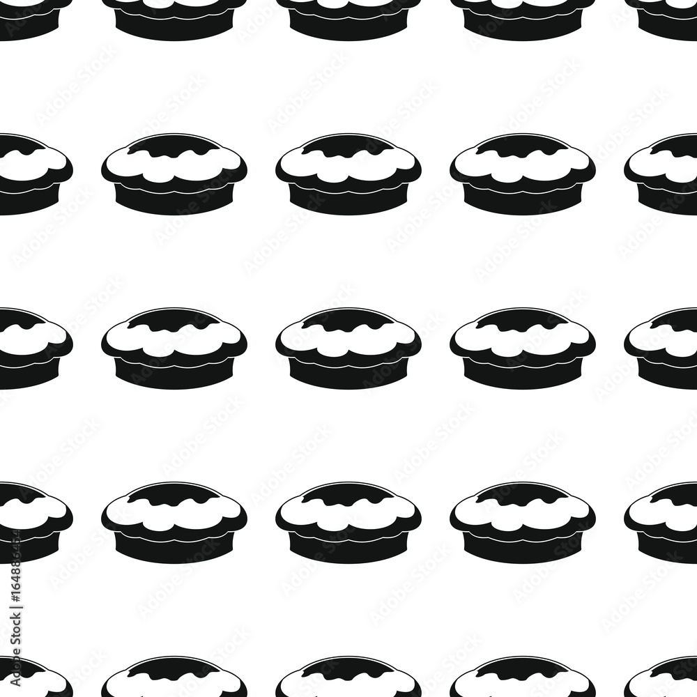 Pie bakery product black simple silhouette vector seamless pattern, silhouette stylish texture. Repeating Pie seamless pattern background for bakery design and web Pie bakery product black simple silhouette vector seamless pattern, silhouette stylish texture. Repeating Pie seamless pattern background for bakery design and web