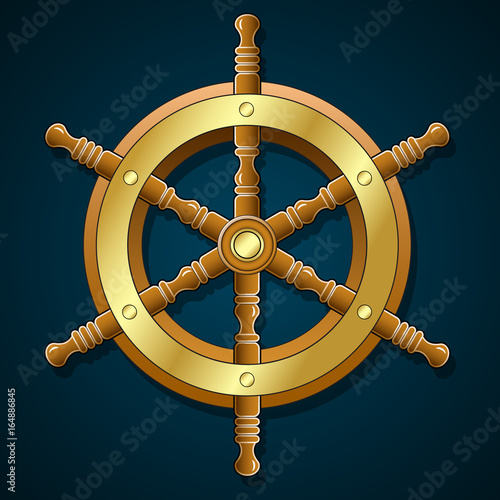 Helm. Isolated object. Dark background. Vector