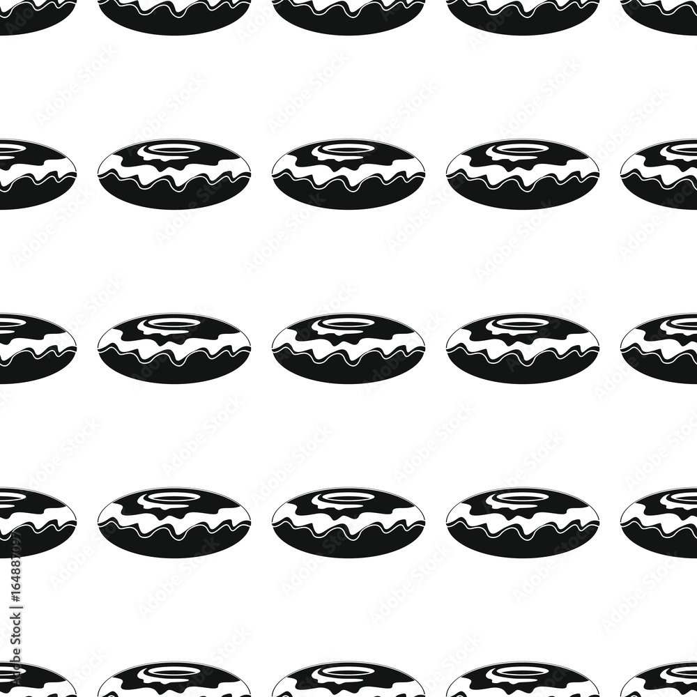 Cake bakery product black simple silhouette vector seamless pattern, silhouette stylish texture. Repeating cake seamless pattern background for bakery design and web
