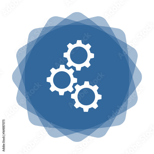 App Icon blau Zahnräder senkrecht