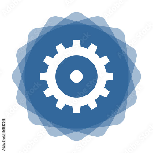 App Icon blau Zahnrad wenige Zähne