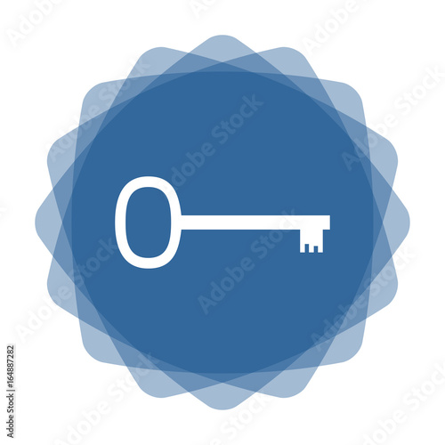 App Icon blau Schlüssel retro