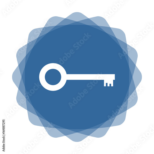 App Icon blau Schlüssel retro rund
