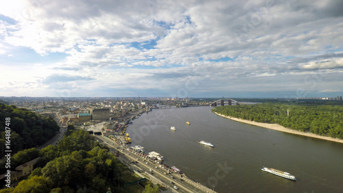 summer in Kiev, aerial view,