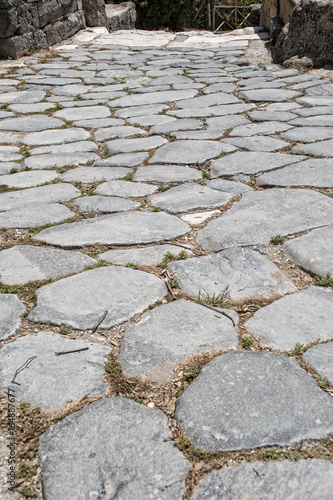 Ancient Greek street at cumae, pozzuoli,