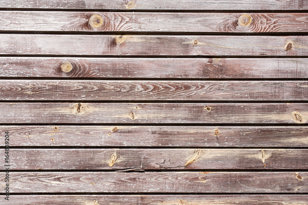 Natural brown wooden wall made with desks background.