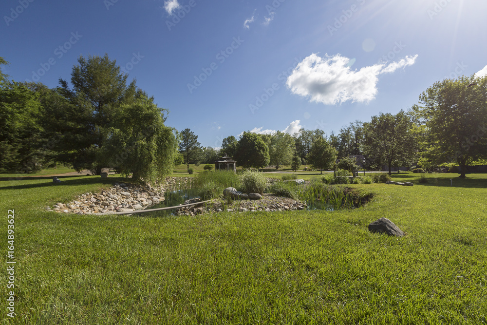 Private lac, garden, landscape in Buchanan, Michigan in Florida