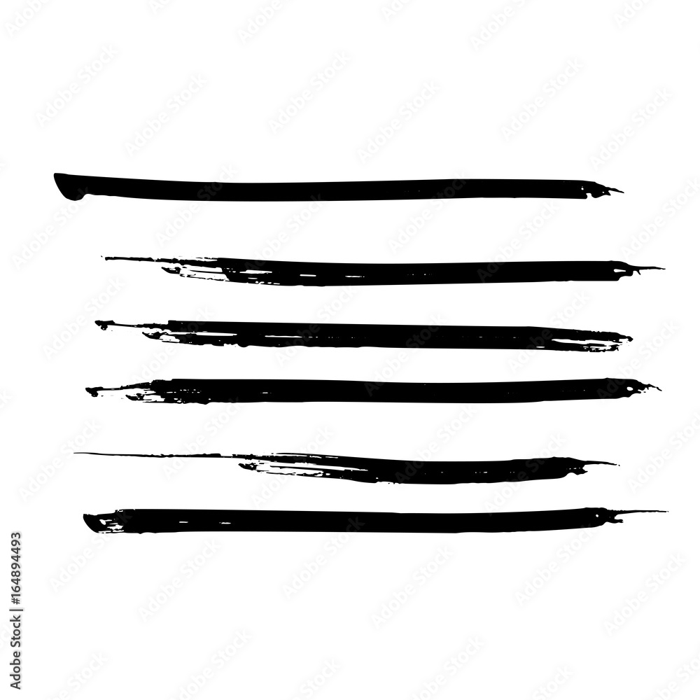 Set of black paint, ink brush strokes, lines. Dirty artistic design elements. Vector eps10. Set of black paint, ink brush strokes, lines. Dirty artistic design elements. Vector eps10.