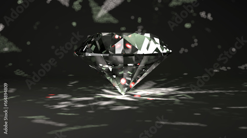 Diamond isolated in black 1