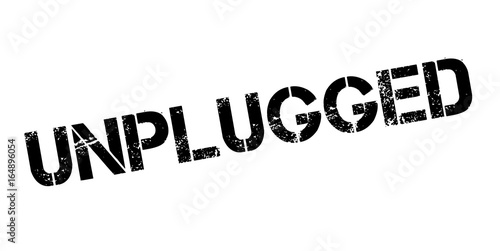 Unplugged rubber stamp. Grunge design with dust scratches. Effects can be easily removed for a clean, crisp look. Color is easily changed.