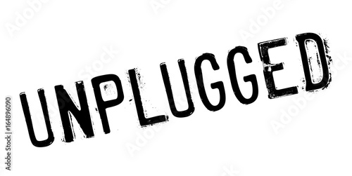 Unplugged rubber stamp. Grunge design with dust scratches. Effects can be easily removed for a clean, crisp look. Color is easily changed.