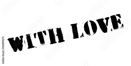 With Love rubber stamp. Grunge design with dust scratches. Effects can be easily removed for a clean, crisp look. Color is easily changed.