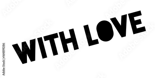 With Love rubber stamp. Grunge design with dust scratches. Effects can be easily removed for a clean, crisp look. Color is easily changed.