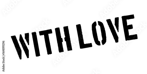 With Love rubber stamp. Grunge design with dust scratches. Effects can be easily removed for a clean, crisp look. Color is easily changed.