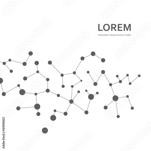 Abstract polygonal vector background with connection structure. Design for technology