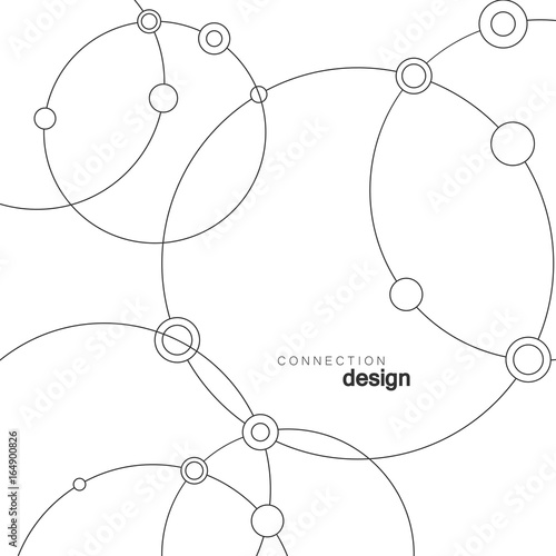 Technology abstract dot and circle connection