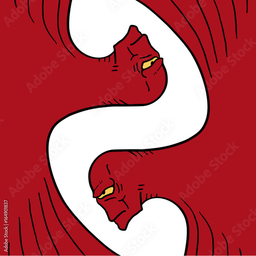 Imaginative fantasy monster faces