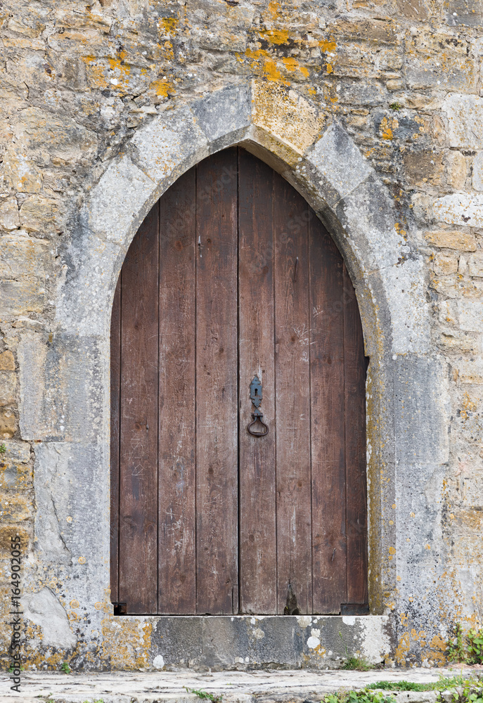 Old wooden door