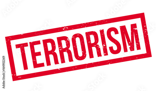 Terrorism rubber stamp. Grunge design with dust scratches. Effects can be easily removed for a clean, crisp look. Color is easily changed.