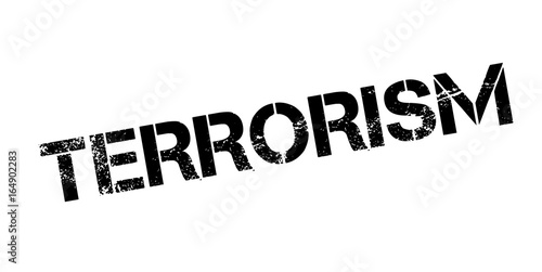 Terrorism rubber stamp. Grunge design with dust scratches. Effects can be easily removed for a clean, crisp look. Color is easily changed.