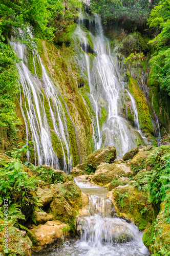 The 35m tall upper section of the Mele Cascades Waterfalls - Port Vila, Efate Island, Vanuatu photo