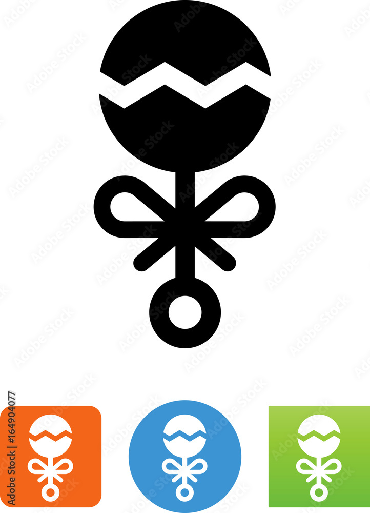 Baby Rattle Icon - Illustration Baby Rattle Icon - Illustration