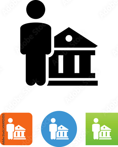 Banker Icon - Illustration