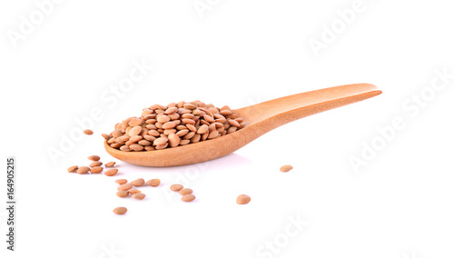 lentils on white background