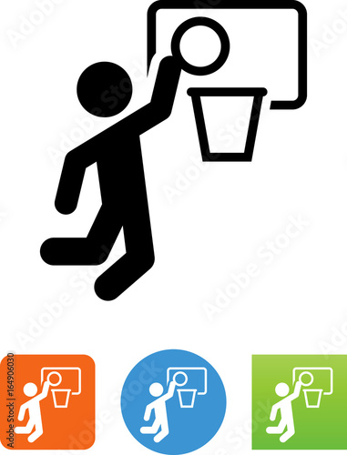 Basketball Dunk Icon - Illustration