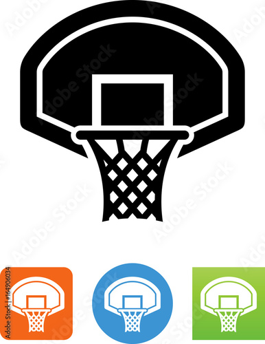 Basketball Goal Icon - Illustration
