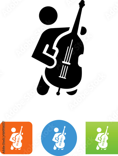 Bass Player Icon - Illustration