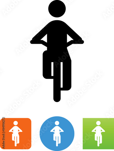 Bicycle Front View Icon - Illustration