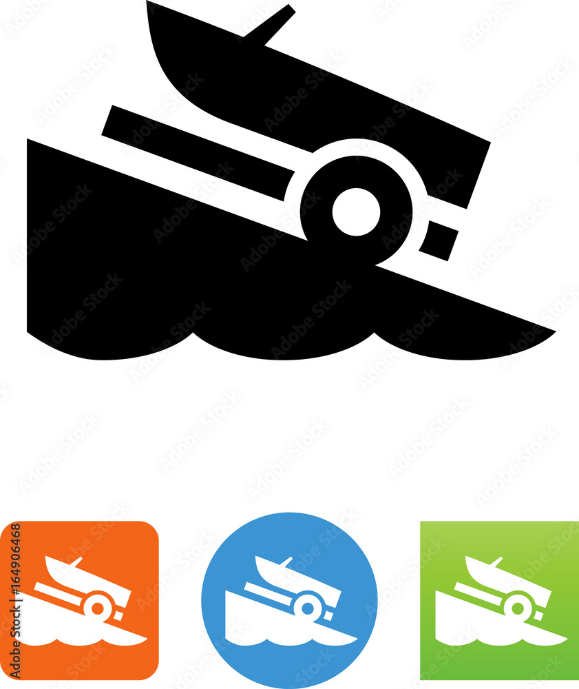 Boat Ramp Icon - Illustration Stock Vector | Adobe Stock