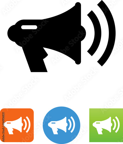 Bullhorn Megaphone Icon - Illustration